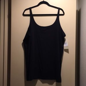 Authentic Sejour black cotton tank top